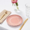 7" Stoneware Small Scallop Plate Pink - Threshold™ - image 2 of 3