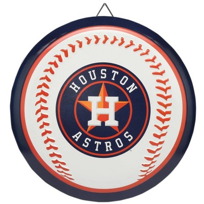 Mlb Houston Astros Baseball Logo Glass Framed Panel : Target