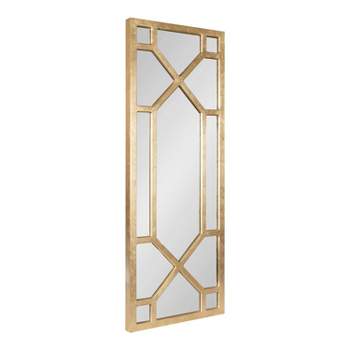 18" x 47" Vanderford Rectangle Wall Mirror Gold - Kate & Laurel All Things Decor