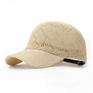 Anna-Kaci Women Woven Straw Baseball Hat Breathable Mesh Cap