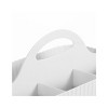4-Section Fluted Storage Caddy Organizer with Handle - White - 4 of 4