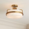 Possini Euro Design Possini Euro Bregman 13"W Brass Ceiling Light w/ Stone Glass - 2 of 4