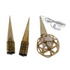 Kurt Adler 24-Inch 4-Light Warm White LED Gold Crackle Moravian Star Tree Topper - 4 of 4