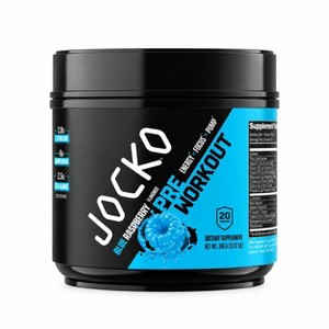Jocko Fuel Pre-Workout Energy Supplement Powder - Blue Raspberry - 13 ...