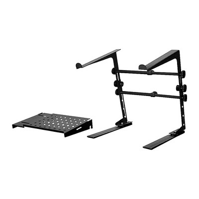 DR Pro DJ Laptop Stand and Shelf Bundle Black