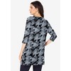 Roaman's Women's Plus Size Boatneck Ultimate Tunic With Side Slits - 3 of 4