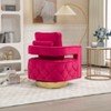 NicBex Swivel Accent Chair Modern Accent Chair with Pillow, Velvet Armchair Side Chair with Tufted Button for Living Room, Bedroom, Office - 3 of 4