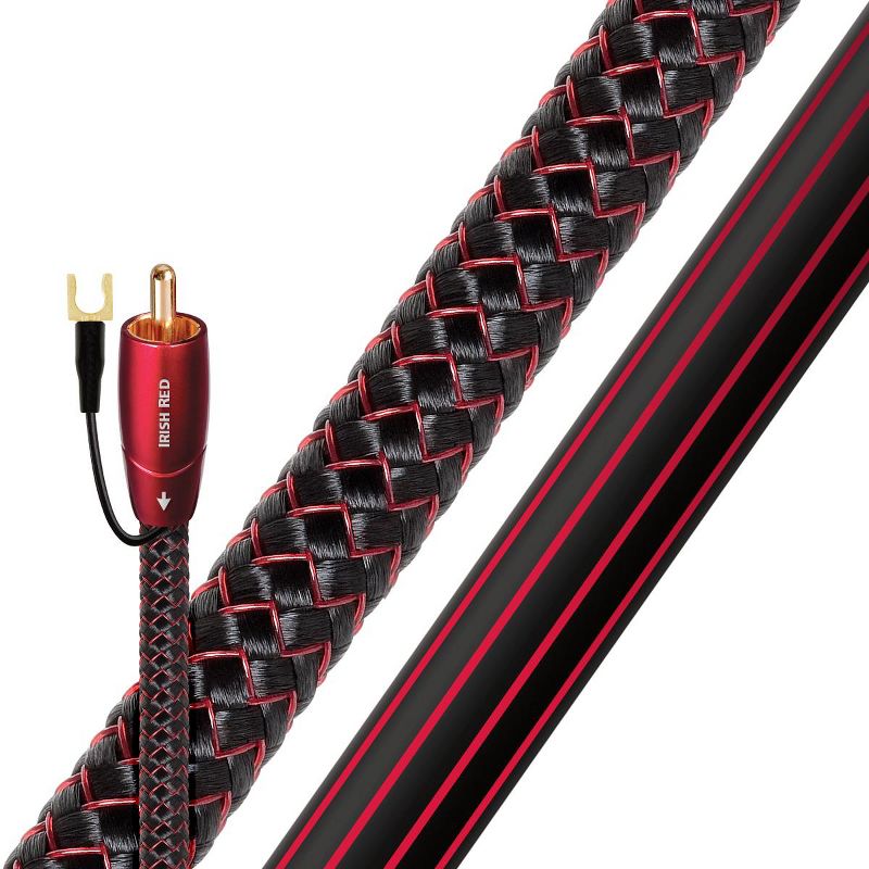 AudioQuest Irish Red RCA Male to RCA Male Subwoofer Cable - 16.4 ft. (5m), 1 of 3