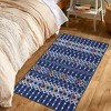 Boho Rug Moroccan Trellis Area Rug Washable Rug Faux Wool Geometric Distressed Carpet - 2 of 4