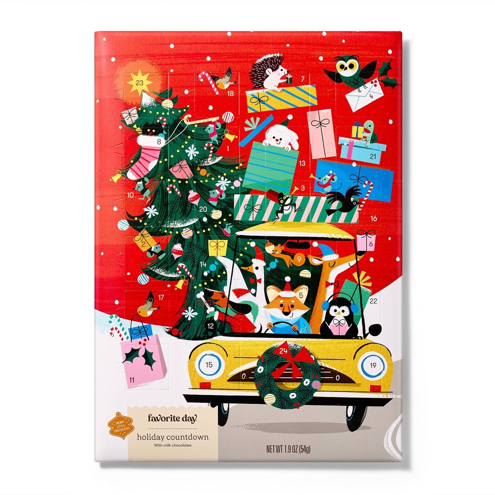 Christmas 24 Day Milk Chocolate Advent Calendar, Package May Vary - 1.9oz - Favorite Day™