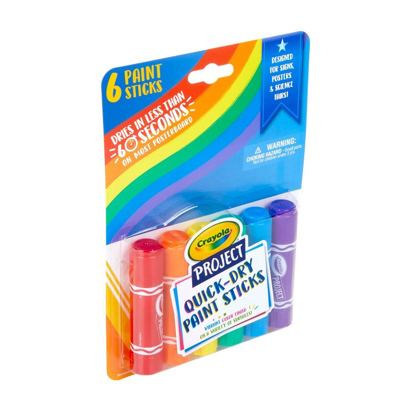 6ct Crayola Project Quick Dry Paint Sticks - Classic Colors, 3 of 7