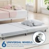 Homhougo Twin Daybed with Trundle, Metal Day Beds Twin Size, Sofa Bed for Living Room and Guest Room - 4 of 4