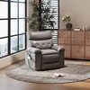 Recliner Chair, PU Leather Electric Reclining Sofa with Massage for Adults, 270° Swivel Home Theater Seating - 2 of 4