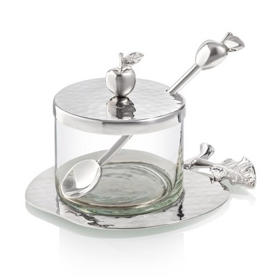 Classic Touch Apple Shaped Honey Jar with Spoon