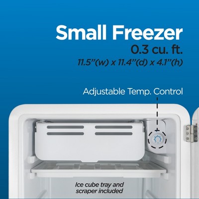 Commercial Cool 3.2 Cu. Ft. White Retro Mini Refrigerator with Freezer