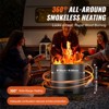 VEVOR Smokeless Fire Pit Stove Bonfire, H: 12.6 in x Dia: 15 in ,Wood Burning Fireplaces with Removable Ash Pan, Black - 3 of 4