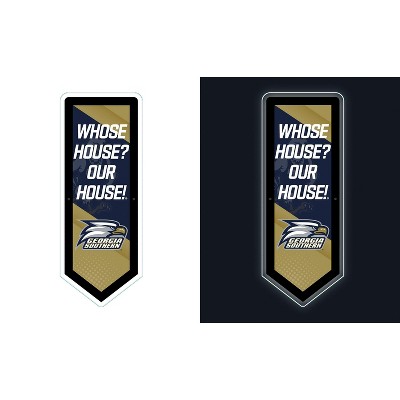 Evergreen Ultra-Thin Glazelight LED Wall Decor, Pennant, Georgia Southern University- 9 x 23 Inches Made In USA