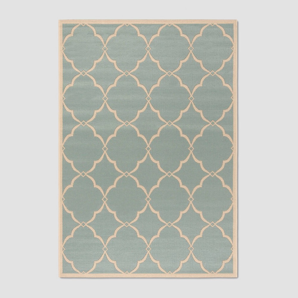  Cordia Outdoor Rug Aqua/Cream