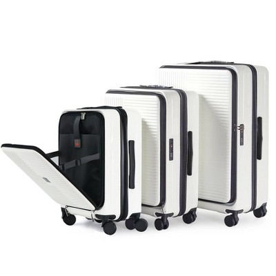 YONWAY 3 Piece Luggage Set, Expandable Hardside Carry-On Luggage, with front opening, with TSA lock & Spinner Wheels, for Travel