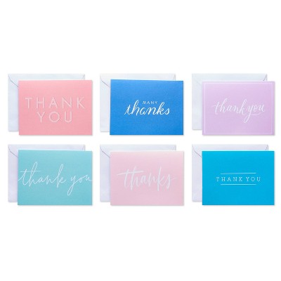 50ct Thank You Carlton Cards with Envelopes Pastel