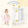 Arceso Kids Dress Up Storage with Flower Mirror, Pink Open Wardrobe & Costume Organizer for Bedroom and Playroom - 4 of 4