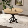 Round Dining Table for 4, 47" Dining Table, Circle Table, Dining Room Table with Heavy Duty Metal Base, Round Kitchen Table for Kitchen Dinning Room - 3 of 4