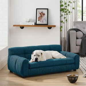 Sapphtopaz Cute Dog Bed for Dogs with Backrest&Armrests Comfy Dog Sofa with Durable Short Leg Soft Dog Couch for Pet - 1 of 4