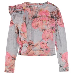 bar III Womens Ruffled Floral Pullover Blouse - 1 of 2