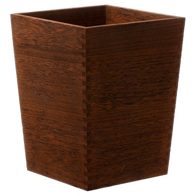 Square Trash Can Dark Wood - Threshold™