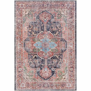 Hauteloom Pasil Living Room, Bedroom Machine Washable Area Rug - Beige, Blue - 8'10" x 12' - 1 of 4