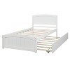 NicBex Queen Size Wooden Platform Bed, Modern Bed Frame with Twin XL Trundle and 2 Drawers, Upholstered Bed for Bedroom - 2 of 4