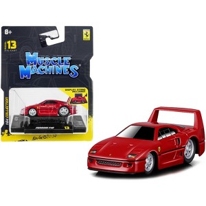 Ferrari F40 Red 1/64 Diecast Model Car by Muscle Machines - 1 of 3