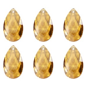 Unique Bargains Crystal Pendants Teardrop Beads for DIY Lamp Arts Crafts Decoration 6 Pcs - 1 of 4