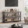 47 Inch Entryway Table,3 Tier Wood Sofa Table for Living Room, Industrial Behind Couch Table, Hallway Table for Foyer, Entryway Furniture - 3 of 4