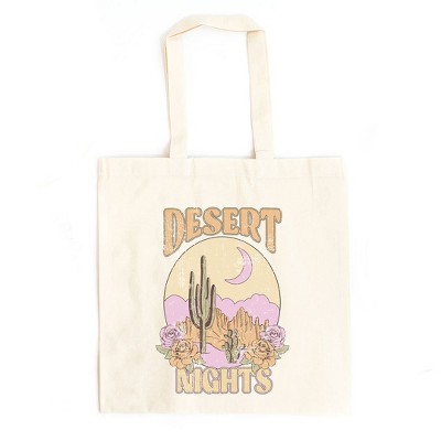 City Creek Prints Desert Nights Grunge Canvas Tote Bag - 15x16 - Natural