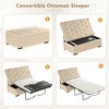Twin Size Folding Sofa Bed, Convertible Sleeper Sofa Ottoman with Memory Mattress and Tufted Design for Living Room -ModernLuxe - 3 of 4