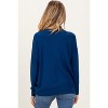 Pinkblush Navy Mock Neck Exposed Seam Maternity Sweater - 4 of 4
