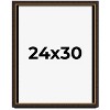 PosterPalooza | Modern Shadow Box 1" Depth Brown Picture Frame - UV Acrylic, Backing, Hanging Hardware - 2 of 4