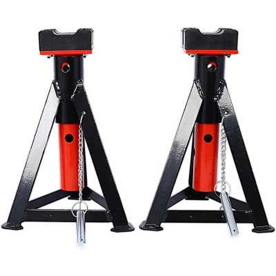 3 Ton Jack Stand for Garages, 6600 Lbs Capacity Low Profile Lifting Stand with 10 Type Adjustable Heights, Black