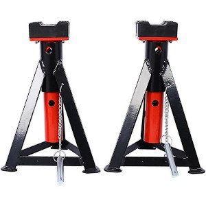 3 Ton Jack Stand for Garages, 6600 Lbs Capacity Low Profile Lifting Stand with 10 Type Adjustable Heights, Black - 1 of 4