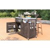 VYNXARIA K&K 53.3" Outdoor Kitchen Island: Stylish Grill Cart with Storage & Raised Shelf - 2 of 4