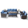 Belord 9PCS Outdoor Sectional Patio Furniture Set, All Weather Conversation with Swivel Patio Chair, Storage Box, L-Shape Sectional Sofa, Coffee Table - 3 of 4