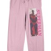 Superman Women's Pink Sleep Pajama Pants - 2 of 4
