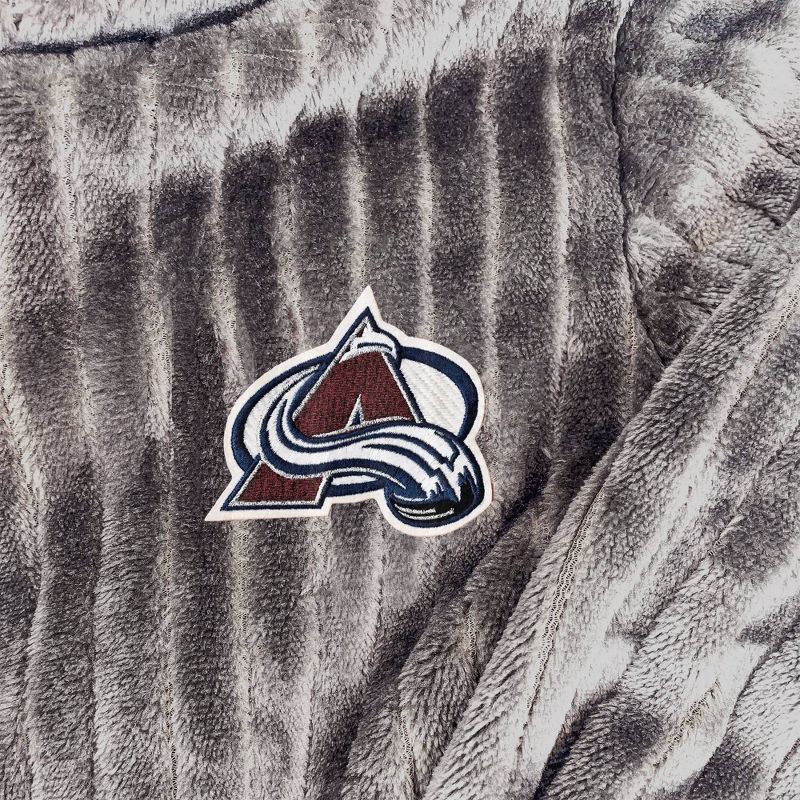 NHL Colorado Avalanche Ribbed Silk Touch Robe, 2 of 4