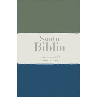 Biblia Rvr 1960 Letra Grande Tamaño Manual Tricolor Verde Oscuro Crema Turquesa Oscuro Con Cierre E Índice (Bible Rvr 1960 Large Print Handsize