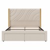 KIGFTSOD Modern Upholstered LED Bed Frame with Storage Drawers - 4 of 4