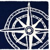 Jellybean Nautical Compass Doormat – Navy 20"x30" Indoor/Outdoor Mat for Beach Homes, Boats & Entryways - 2 of 3