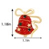 Anna-Kaci Golden Tone Christmas Brooch Pins Sparkly Rhinestones Enamel Lapel Pin for Women - 2 of 4