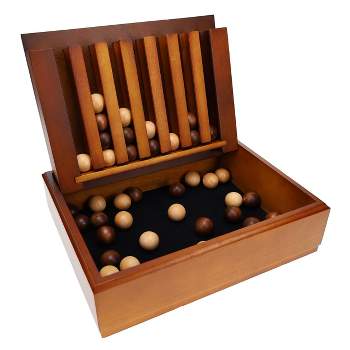 WE Games Wood Captain's Mistress Game (4 balls in a row) 11 inches