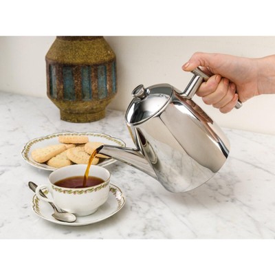 14 oz Stainless Steel Mirror Finish Teapot with Infuser